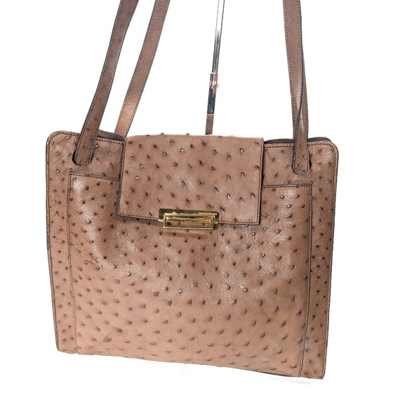 MAURO GOVERNA Ostrich Leather Shoulder Bag - Picture 3 of 14